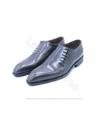 Handmade Men&#39;s Grey Leather Whole Cut Oxford Formal Shoes For Men - $2,767.20 MXN