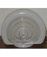 Vintage Art Deco Half Moon White/Clear Pressed Glass Lamp Light Sconce S... - $537.71 MXN