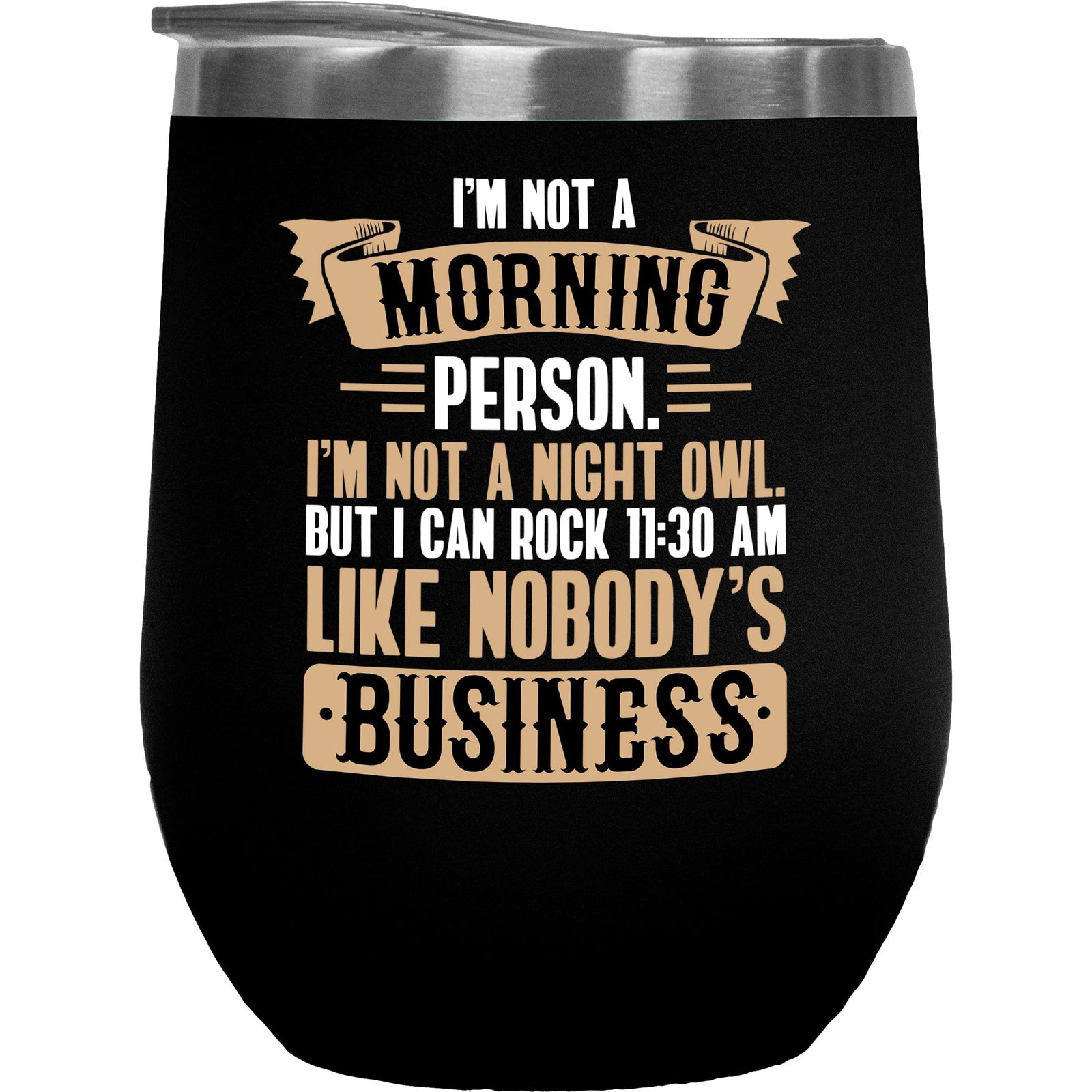 Make Your Mark Design Funny Not a Morning Person White Ceramic Mornings ... - $27.71