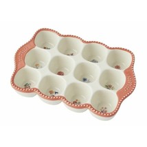 Pioneer Woman Blooming Bouquet 12-Egg Holder Embossed Stoneware Farmhous... - $609.55 MXN