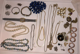 Lot Of Over 20 Costume Jewelry, Necklaces, Watches &amp; Bracelets - £10.21 GBP