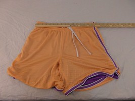 17&quot; CLASSIC Mens Nike 100% Polyester Orange Purple drawstring Basketball Shorts - £25.89 GBP