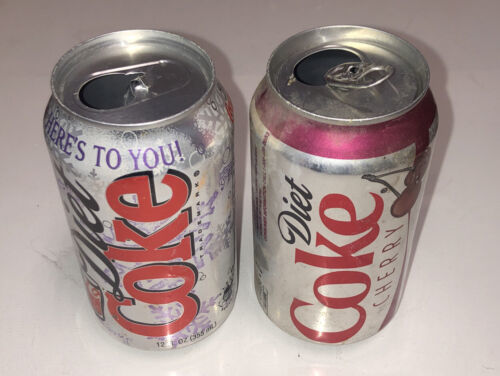 Coca-Cola Diet Coke Holiday 1997 & Cherry Coke 2007 Set Of Cans - £3.09 GBP