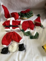 TY Gear Beanie Kids Dolls Santa & Elf Clothing Christmas Holiday Hat Outfit lot - $19.75