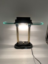 Vintage Post Modern Bankers Desk Lamp Black Base Imperfections READ - £57.58 GBP