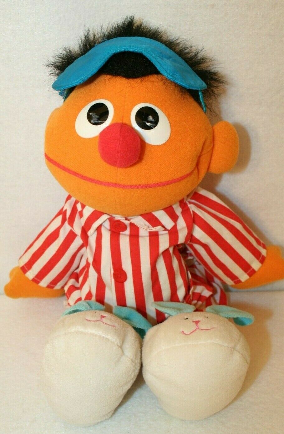 1996 TYCO Talking Sleepy Time Snoring Ernie Plush Doll Bedtime Sesame Street VTG Action Figures
