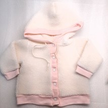Vintage Carter’s Sherpa Jacket girls 9 months girls white pink 9m hooded... - €4,24 EUR