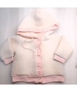 Vintage Carter’s Sherpa Jacket girls 9 months girls white pink 9m hooded... - $93.95 MXN