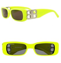 Balenciaga Dynasty 0096 Neon Fluo Yellow 008 Fashion Bb Narrow Sunglasses BB0096 - £307.83 GBP