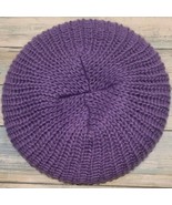 Home-Made Women&#39;s Purple Beret ~ Hat ~ 11&quot; Diameter ~ Elastic Band/OSFM - $35.80 CAD