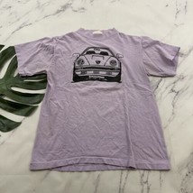 Island Tees Vintage Hawaii Graphic Tee Size M Pastel Purple Sports Car 80s - £18.49 GBP