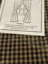 Gingham Black check Curtains with Tiebacks image 3