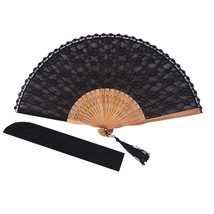 Chinese/Japanese Vintage Retro Style Bamboo Wood Silk Folding Hand Fan For Women - £25.71 GBP