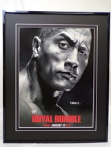 2013 WWE Royal Rumble The Rock 16x20 Framed Insight Poster Display - £62.21 GBP