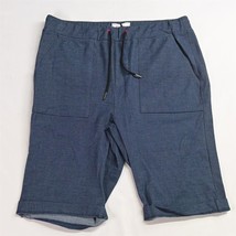 NEW FiveFour 32 x 11&quot; Navy Blue Altos Pull On Sweatpant Casual Shorts - £15.62 GBP