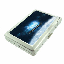 UFO Cosmos Em3 100&#39;s Size Cigarette Case with Built in Lighter Metal Wallet - £16.78 GBP