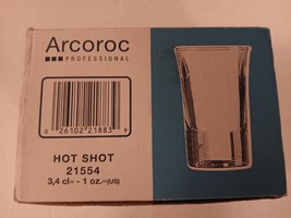 Arcoroc Professional Hot Shot 1 Oz. Shot Glasses Box Of 6 Clear Glasses New - £47.95 GBP