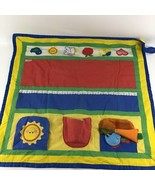 Playskool Baby Fold &amp; Go Activity Quilt Mirror Teether Animals Toy Vinta... - $39.02 CAD
