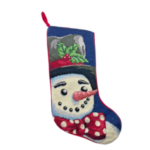 Christmas StockingNeedlepoint  Handmade Snowman Face Top Hat  - £30.57 GBP