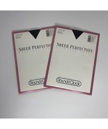 Lot of 2 Sheer Perfection Size B Everyday Sheer Pantyhose Sandal toe BLACK - $342.71 MXN