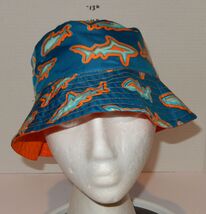 UV Skinzs Kids bucket Cap Hat OSFM Green blue OSFM Ocean Sharks - $14.80