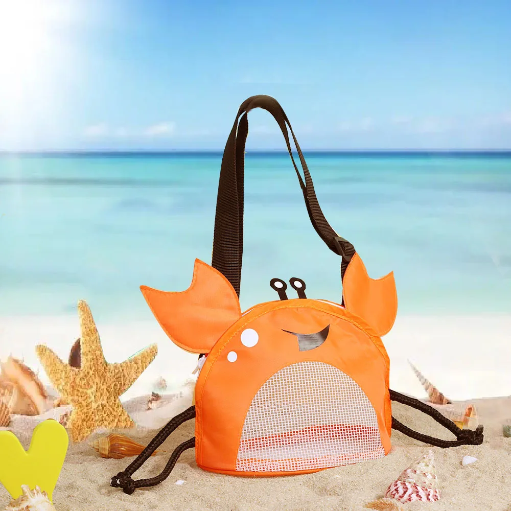 Beach Mesh Bag Cute Crab Shaped Shell Bags for Holding Beach Shell ,Toys - £7.96 GBP