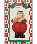 ROUND Santa Playing a Mandolin! Holiday Collection Figure 3x5&quot;  Original... - £23.16 GBP