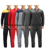 Men&#39;s Sports Gym Fitness Work Out Running Jogging 2 Piece Tracksuit Set - $53.49