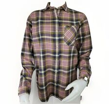 Ralph Lauren Denim &amp; Supply Western Boyfriend Shirt M Black Tan Plaid Co... - $15.34