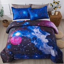 3D Galaxy Comforter Twin(66X90Lnch), 2 Pieces(1 Galaxy Comforter, 1 Pillowcase), - £50.78 GBP