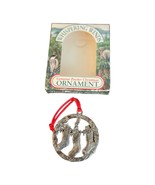 Vintage Pewter Holiday Stockings Christmas Ornament Whispering Wind 2.75... - £8.56 GBP