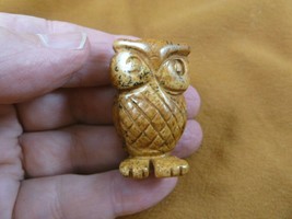 (Y-BIR-OW-566) Tan Jasper OWL BIRD gemstone gem STONE carving OWLS birds... - £11.01 GBP