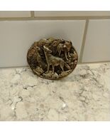 Vintage Belt Buckle Howling Wolf Pack 1981 SISKIYOU Pewter &amp; Brass High ... - €20,36 EUR