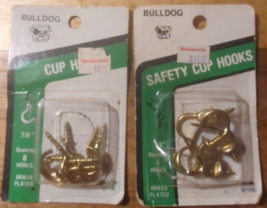 Lot of 12 BULLDOG Cup Hooks - 4 safety hooks and 8 regular hooks - $18.54 MXN