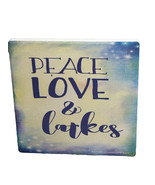 Peace Love &amp; Latkes coaster-Trirsystone-3x3inches - $15.72