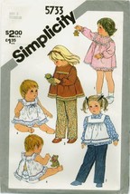 Simplicity 5733 GIRLS Size 3 Toddler Pinafore Sundress Pattern 1982 VTG UNCUT FF - £19.46 GBP