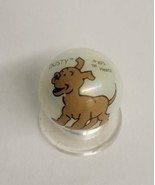 Vintage DUSTY the dog from Henry Comic Strip character white Glass MARBLE - $19.99