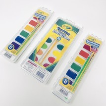 Crayola Washable Watercolors Paint Sets Lot with Brushes Painting Homesc... - $19.75