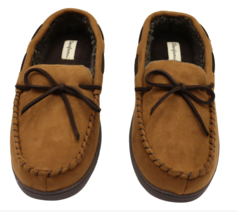 Men&#39;s Dearfoams Toby Microsuede Moccasin Slippers with Whipstitch Size L 1753-56 - £19.55 GBP