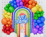 140Pcs Rainbow Balloons Different Sizes Assorted Color 5/10/12/18 Inches... - $14.99