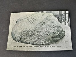 Plymouth Rock on which Pilgrims landed in 1620 - Plymouth, Mass.-1900s Postcard. - £9.27 GBP