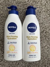 {2} Nivea Body Lotion Skin Firming Hydration Normal Skin W/Q10 & Shea 16.9 Oz, - $13.93