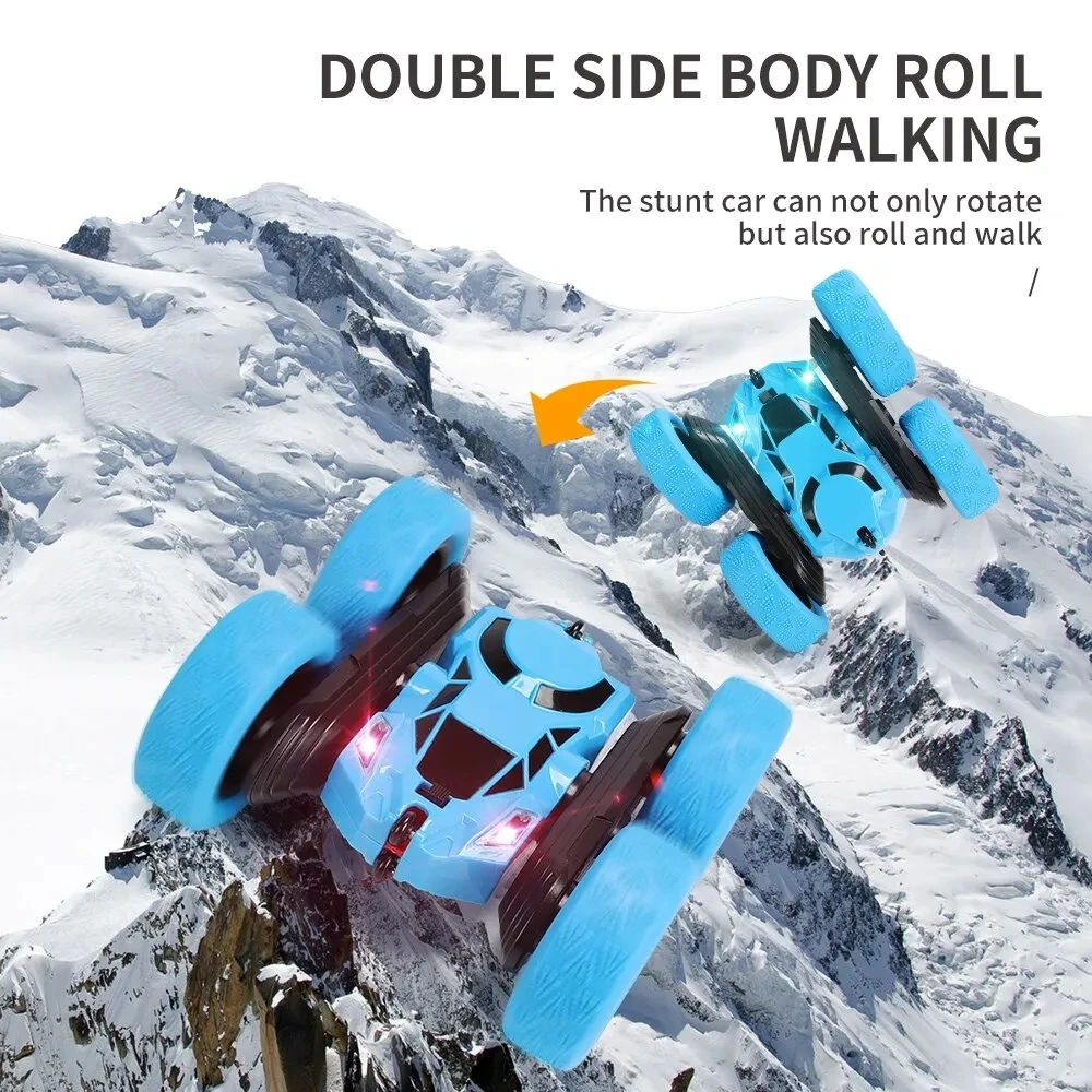 Double Sided Flip RC Stunt Car 2.4G Remote Control Car 360 Degree Rotation Off - £21.11 GBP+