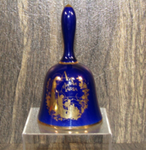 Vintage Ave Maria Commemorative 500th Anniversary Rosary Blue Gold Bell Roman - £11.59 GBP