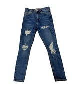  TopShop Women&#39;s Distressed Medium Wash Skinny Jeans Size 28/30 - $379.48 MXN
