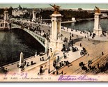 Le Pont Alexandre III Paris France DB Postcard F22 - $2.92