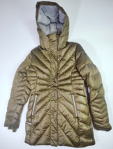 SPYDER Long Quilted Puffer Full Zip Jacket Gold Womens Size S/P Small/Pe... - $34.95