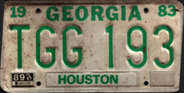 Vintage 1983 Georgia License Plate - Crafting Birthday  MANCAVE Nostalgic - $28.79