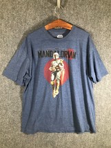 Mad Engine Star Wars Mandalorian T-Shirt Men&#39;s Size 2XL Blue Lightweight - £8.16 GBP