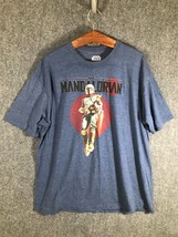 Mad Engine Star Wars Mandalorian T-Shirt Men&#39;s Size 2XL Blue Lightweight - £8.21 GBP